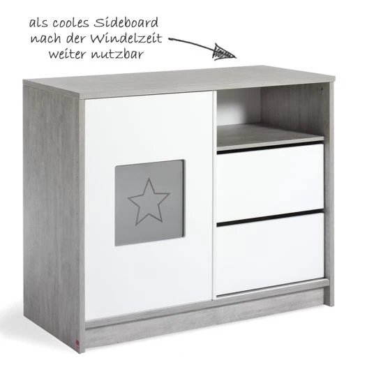 Schardt Kinderzimmer Eco Star 15-tlg. mit Schiebetürschrank inkl. Textilkollektion Sternchen Grau 6 Schardt Kinderzimmer Eco Star 15-tlg. mit Schiebetürschrank inkl. Textilkollektion Sternchen Grau – Bild 6