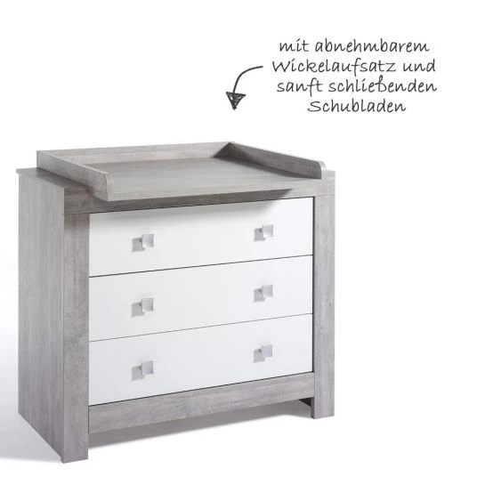 Schardt Kinderzimmer Nordic Driftwood 15-tlg. mit 3-türigem Schrank inkl. Textilkollektion Stern Grau 6 Schardt Kinderzimmer Nordic Driftwood 15-tlg. mit 3-türigem Schrank inkl. Textilkollektion Stern Grau – Bild 6