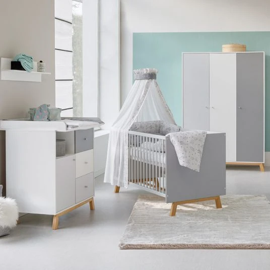 Schardt Kinderzimmer Vegas 16-tlg. mit 3-türigem Schrank inkl. Textilkollektion Origami Black 1 Schardt Kinderzimmer Vegas 16-tlg. mit 3-türigem Schrank inkl. Textilkollektion Origami Black