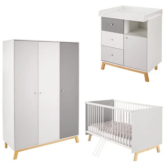 Schardt Kinderzimmer Vegas 16-tlg. mit 3-türigem Schrank inkl. Textilkollektion Origami Black 2 Schardt Kinderzimmer Vegas 16-tlg. mit 3-türigem Schrank inkl. Textilkollektion Origami Black – Bild 2