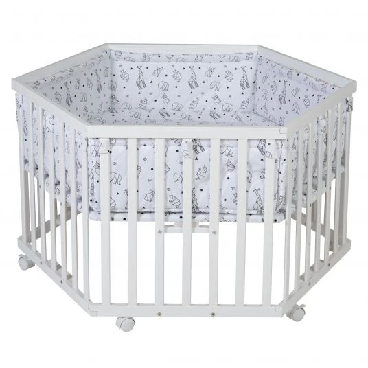 Schardt Laufgitter 6-eckig Weiß inkl. Einlage - Origami - Black - Kollektion 2022 1 Schardt Laufgitter 6-eckig Weiß inkl. Einlage - Origami - Black - Kollektion 2022