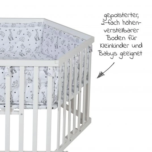 Schardt Laufgitter 6-eckig Weiß inkl. Einlage - Origami - Black - Kollektion 2022 2 Schardt Laufgitter 6-eckig Weiß inkl. Einlage - Origami - Black - Kollektion 2022 – Bild 2