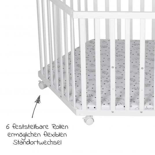 Schardt Laufgitter 6-eckig Weiß inkl. Einlage - Origami - Black - Kollektion 2022 4 Schardt Laufgitter 6-eckig Weiß inkl. Einlage - Origami - Black - Kollektion 2022 – Bild 4