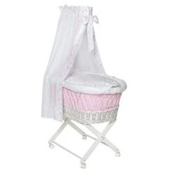 Schardt Stubenwagen Babsi Weiß - Herzchen - Rosa