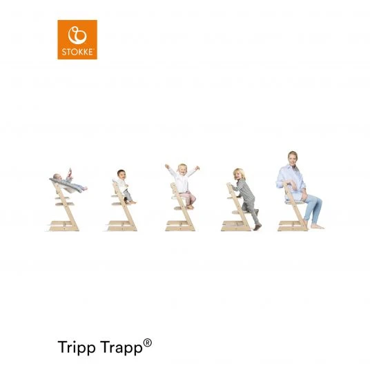 Stokke Mitwachsender Treppenhochstuhl Tripp Trapp® Buchenholz lackiert - White / Weiss 2 Stokke Mitwachsender Treppenhochstuhl Tripp Trapp® Buchenholz lackiert - White / Weiss – Bild 2