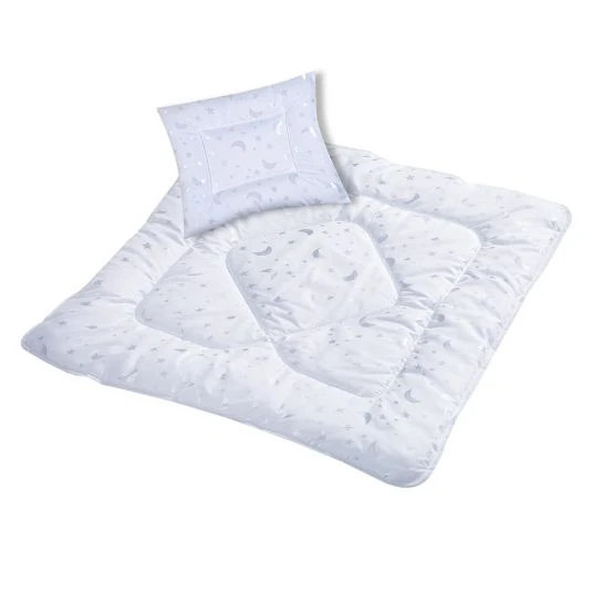 Urra Steppbett-Set Mond & Sterne 80 x 80 cm + 35 x 40 cm 1 Urra Steppbett-Set Mond & Sterne 80 x 80 cm + 35 x 40 cm