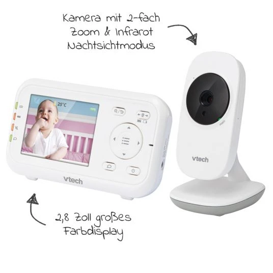 Vtech Video-Babyphone Babymonitor VM3255 - 2,8 Zoll 2 Vtech Video-Babyphone Babymonitor VM3255 - 2,8 Zoll – Bild 2