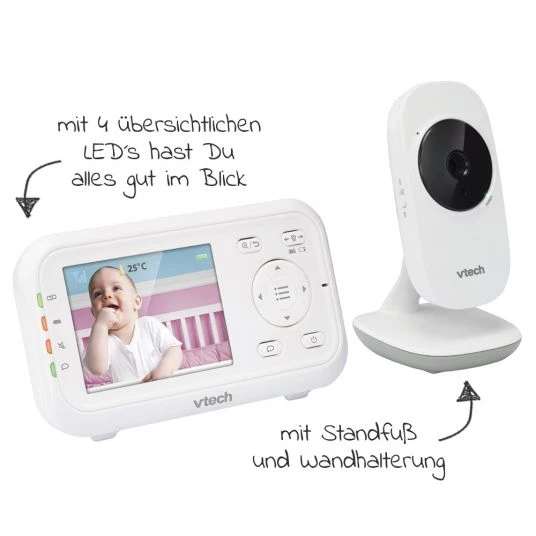 Vtech Video-Babyphone Babymonitor VM3255 - 2,8 Zoll 3 Vtech Video-Babyphone Babymonitor VM3255 - 2,8 Zoll – Bild 3